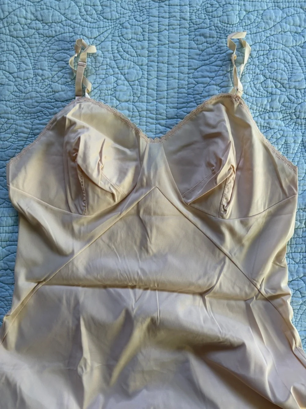 Classic Beige Slip Dress - Women Intimates - Picture 3 of 4